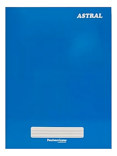 Caderno Brochura 1/4 96 Fls 4 Cores Capa Lisa Panamericana Cor Azul