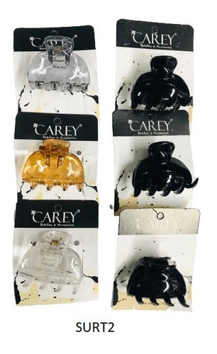 Imagen 6 de 10 de Broche Carey Hebilla Para Pelo X 6 Unid Ar1 Care2 Ellobo
