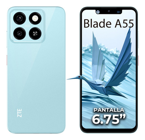 Zte Smartphone Blade A55 128gb + 4gb Ram Color Azul
