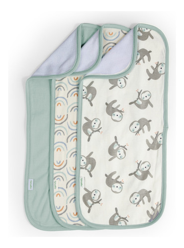 Set De Baberos Y Paños Para Eructos Grazy De Ingenuity 13012 Canopi 0300-verde 9999-sin Tamaño