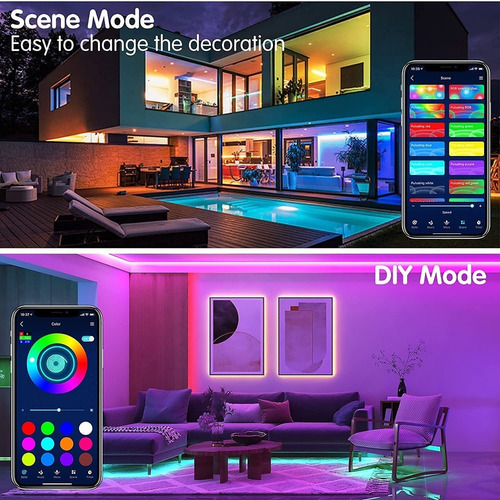 Faixa De Led Bluetooth De 15 M Com Controle De Aplicativo