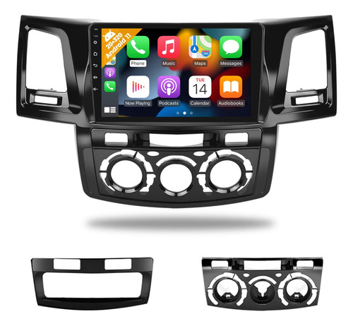 Autoradio Android Toyota Hilux Vigo Ac Manual 2005-2014 