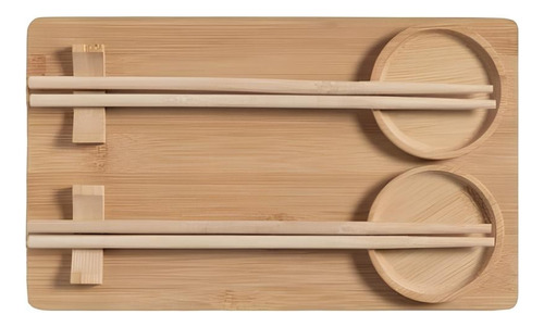 Set De Sushi Para 2 Personas Bamboo Osaka 25x15cm Regalo