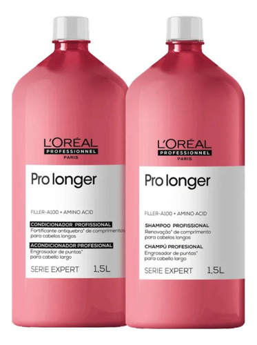 Kit Loreal Pro Longer Shampoo 1500ml Condicionador 1500ml