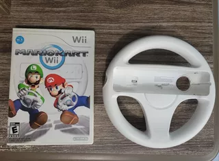 Mario Kart Wii + Volante Wii Wheel Originais P/ Nintendo Wii