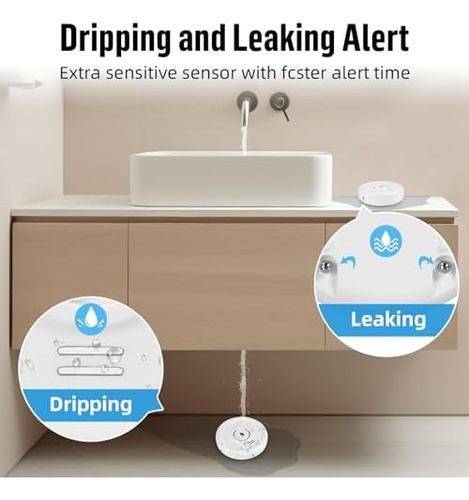 Detector De Agua Wifi Para El Hogar, Sensor Inteligente De A
