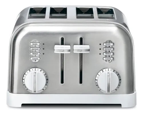 comprar Tostadora Clásica De Metal Cuisinart Cpt180wp1, 4 Ranuras