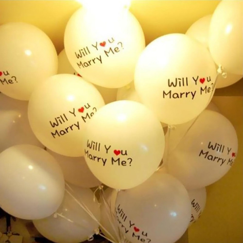 3 X 10 Globos Will You Marry Me, Globos De Propuesta, Globos