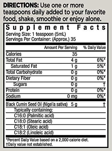 Suplemento Dietético De Aceite De Semilla Negra