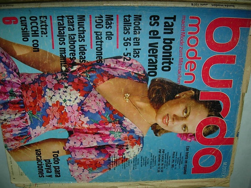 Revista Burda Completa Con Moldes Moda Ropa Costura 6/78