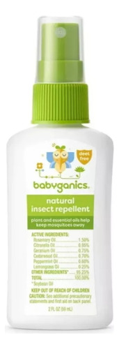 Repelente Infantil De Insetos, Babyganics Natural 59ml