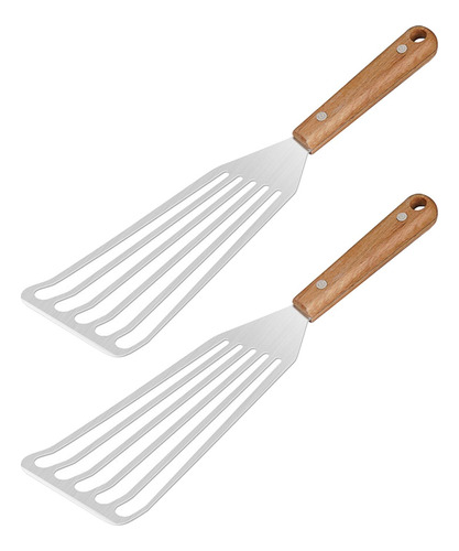 Espátula De Peixe Com Fenda Espátula De L Wood Handle