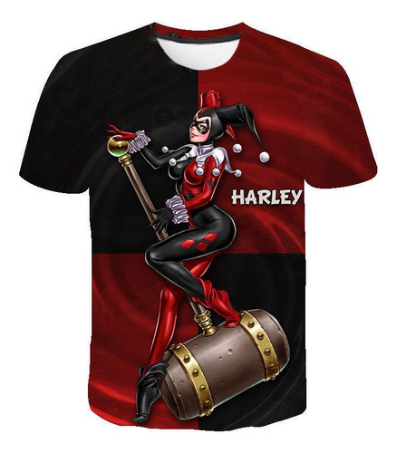 Xlm Men Camiseta De Manga Corta Con Estampado 3d De Harley
