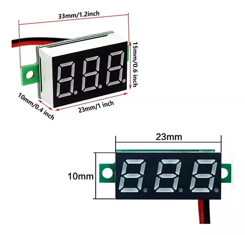 VOLTIMETRO DIGITAL 2.5-40V DC