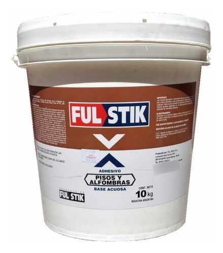 Imagen 2 de 6 de Adhesivo Base Acuosa Para Pisos Vinilicos 10 Kg Full Stick