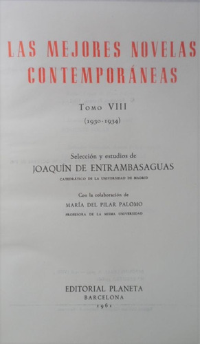 Las Mejores Novelas Contemporaneas 1930 - 1934 Tomo 8