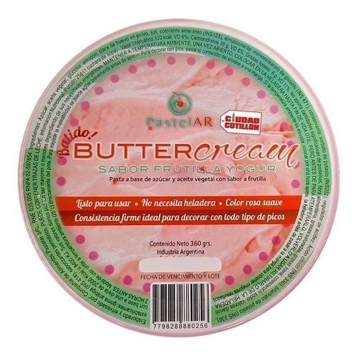 Buttercream Pastelar 360 G Frutilla