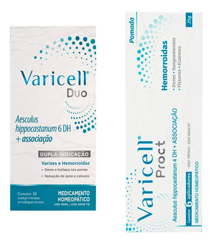 Varicell Duo 30 Cpr + Varicell Proct 6 Apl 25g - Hemorroidas