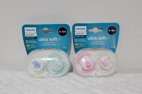 Imagen 2 de 2 de Chupones Philips Avent O A 6 Meses Chupon Bebe