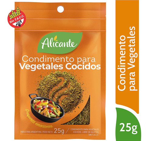 Alicante Condimento Para Vegetales Cocidos X 25 Gr