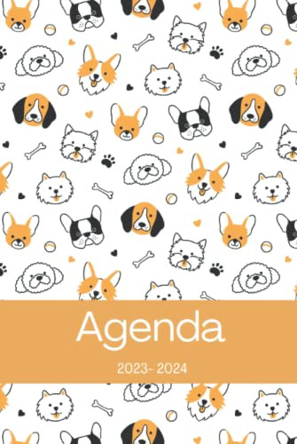 Agenda 2023-2024: Regalo Para Amantes De Los Perros Animales