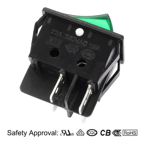 Interruptor Uxcell Dpst 4 Terminal De Encendido / Apagado Ve