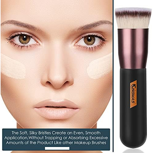 Kingmas Brocha De Base Plana, Brocha De Maquillaje Kabuki Pr
