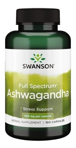 Imagen 1 de 1 de Suplemento en cápsulas Swanson Full Spectrum Aswagandha ashwagandha en pote 100 un