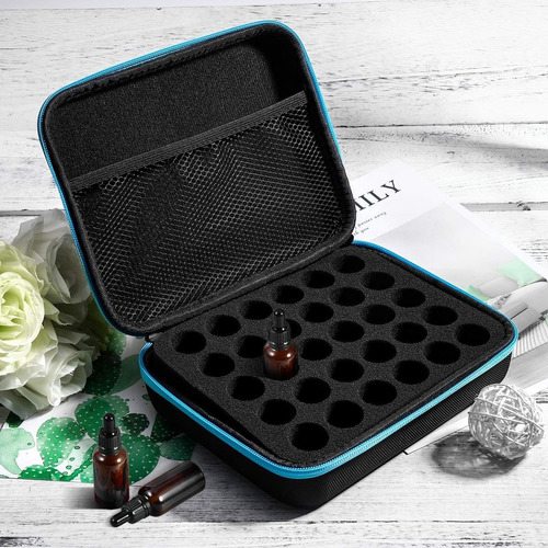 Estuche De Aceite Esencial Sostiene 30 Botellas - Azul