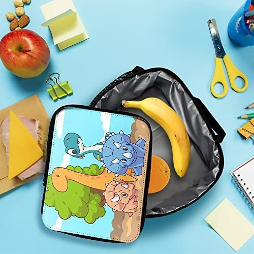 Imagen 7 de 7 de Adorable Dino Portrait Insulated Soft Sided Lunch Box With