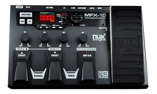 Pedalera Guitarra Nux Mfx-10 55 Efectos 