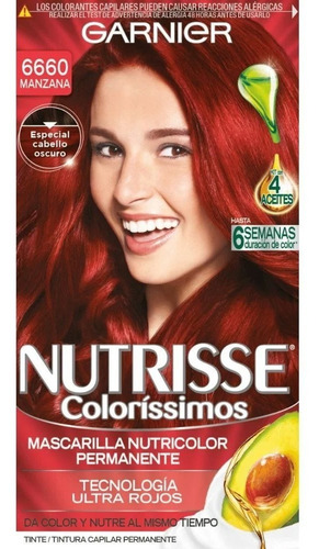 Coloración Garnier Nutrisse 6660 Manzana (1 Unid)