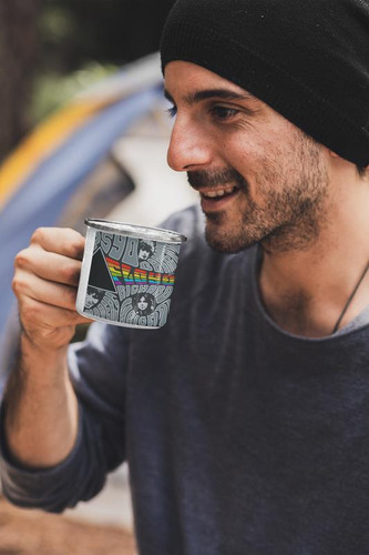 Taza Enlozada Lechera Pink Floyd Rock