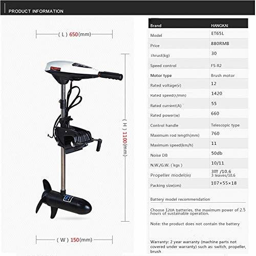 Motor Carretilla Para Exterior 12 5 Inflable Pesca Barco