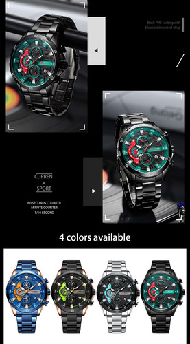 Imagen 6 de 9 de Reloj Hombre Curren 8402 Quartz.