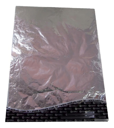 Papel Chumbo Prata 43cm X 59cm Grande Para Doces Embale