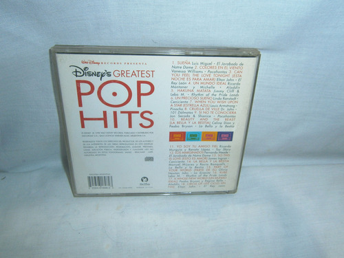 Cd Disney Greatest Pop Hits Los Grandes Temas Peliculas Estándar (Usado)