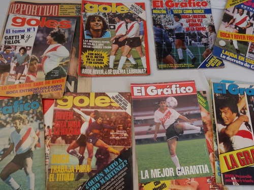 Lote 11 Revista Goles El Grafico Antiguo River Plate Futbol