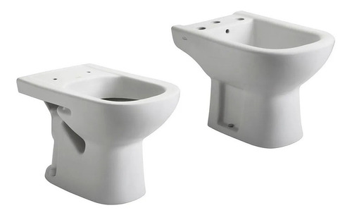 Combo Ferrum Bari Bidet + Inodoro Corto Blanco Baño Completo Ahora 12 Y 18