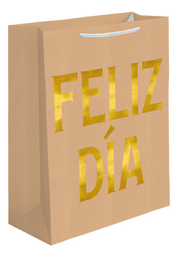 Bolsa Jumbo Dipak Kraft Felicidades (10 Pack) Color Marrón Claro