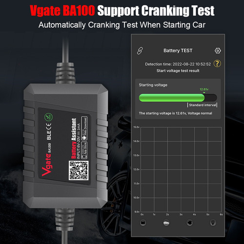 Testador De Bateria De Carro Ba100 12v Monitor 4.0 Car Battl