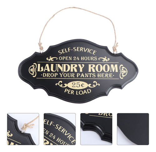Placa De Lavanderia Pendurada, Decoração Vintage Para O