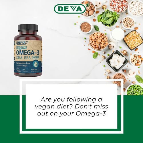Suplemento Deva Vegan Omega-3 Dha 200mg 90 Cápsulas Gelatino