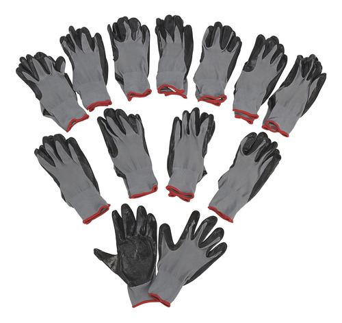 Guantes Ironton Recubiertos De Nitrilo, 12 Pares