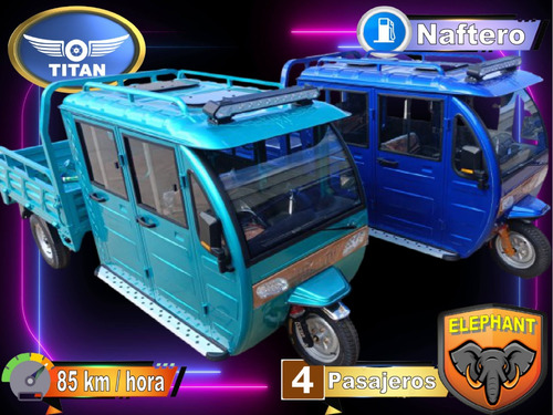 Triciclo Naftero Doble Cabina 1000kg 4 Pasajeros Titan 200cc