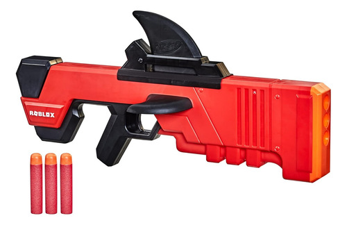 Pistola Nerf Roblox Mm2 Con Aleta De Tiburón Con 3 Dardos