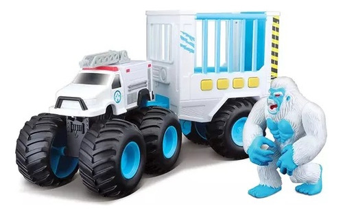 Vehiculo Maisto Monster Transport 4x4 Blanco