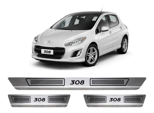 Juego Cubre Socalos Acero Inox Peugeot 308