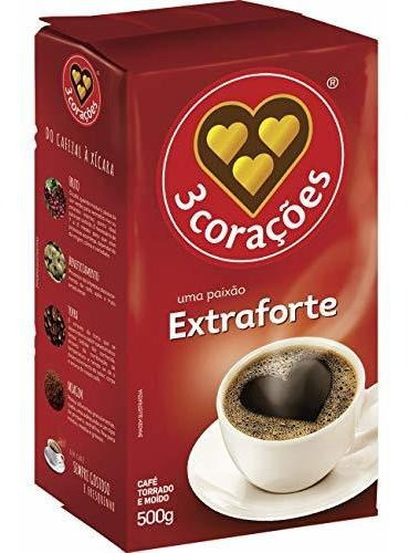3 Coracoes Extra Forte Brasileño Café Molido Al Vacío Embala