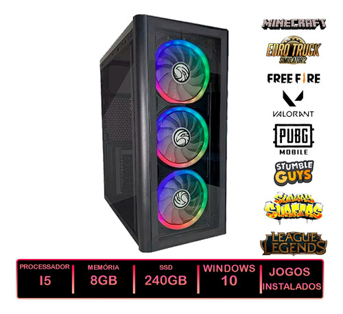 Pc Gamer Barato Intel I5 8gb Ssd 120gb